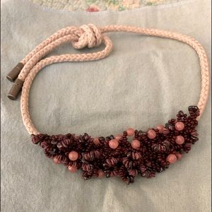 Brunello Cucinelli Necklace, pink beads , wine coloro beads and purple
